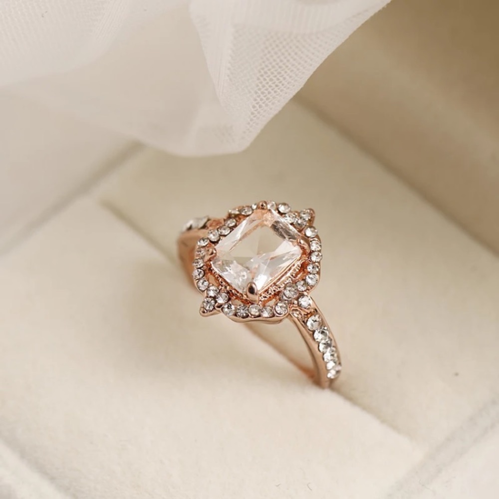 18K Rose gold plated ring - Picture 3 of 7